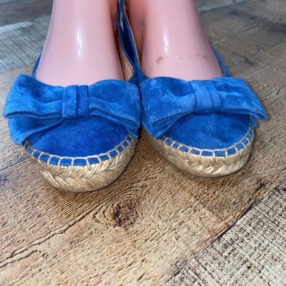 Paloma Blue Bow Suede Espadrilles Flats - Picture 11 of 12